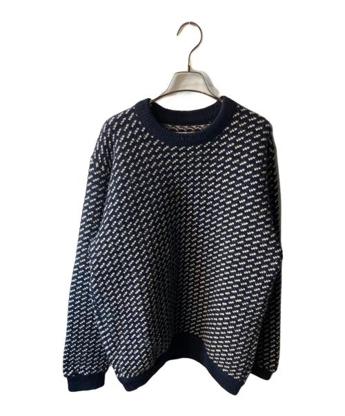 L.L.Bean（エルエルビーン）L.L.Bean (エルエルビーン) 80s バーズアイニット ネイビー サイズ:Lの古着・服飾アイテム