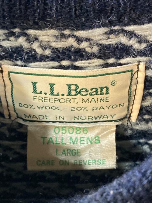 L.L.Bean（エルエルビーン）L.L.Bean (エルエルビーン) 80s バーズアイニット ネイビー サイズ:Lの古着・服飾アイテム