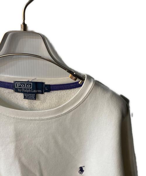 POLO RALPH LAUREN（ポロ・ラルフローレン）POLO RALPH LAUREN (ポロ・ラルフローレン) ワンポイントロゴスウェット ホワイト サイズ:Lの古着・服飾アイテム