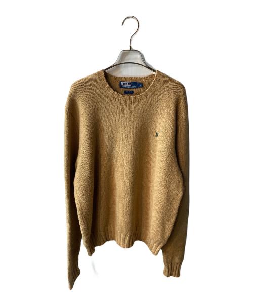 POLO RALPH LAUREN（ポロ・ラルフローレン）POLO RALPH LAUREN (ポロ・ラルフローレン) ワンポイントロゴニット ブラウン サイズ:Lの古着・服飾アイテム