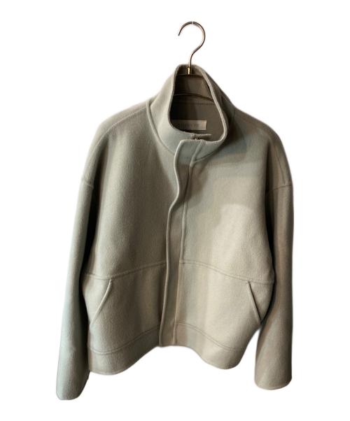 GALERIE VIE（ギャルリーヴィー）GALERIE VIE (ギャルリーヴィー) ウールダブルフェイス ハイネックブルゾン スカイブルー サイズ:FREEの古着・服飾アイテム