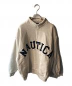 NAUTICAノーティカ）の古着「ハーフジップスウェット」｜グレー