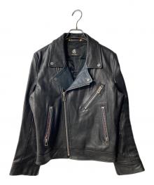 PS Paul Smith（ＰＳポールスミス）の古着「LEATHER DOUBLE RIDERS JACKET」｜ブラック