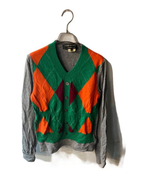 COMME des GARCONS（コムデギャルソン）COMME des GARCONS (コムデギャルソン) アーガイルウールニット グレー サイズ:Sの古着・服飾アイテム