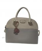 Kate Spadeケイトスペード）の古着「2WAYバッグ」｜ホワイト×グレー