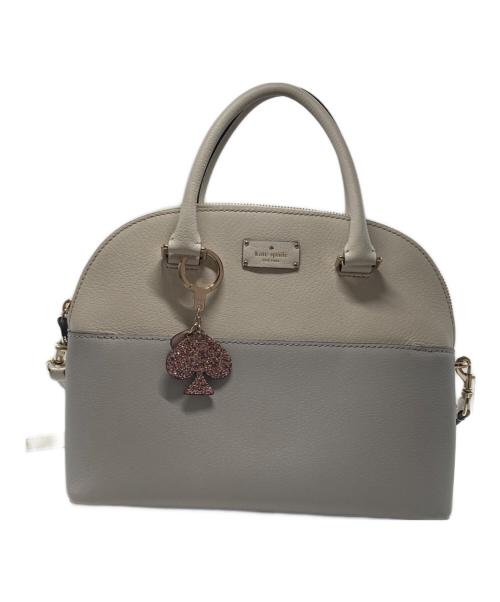 Kate Spade（ケイトスペード）Kate Spade (ケイトスペード) 2WAYバッグ ホワイト×グレーの古着・服飾アイテム