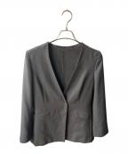 green label relaxingグリーンレーベルリラクシング）の古着「エアシカルノーラペルジャケット」｜グレー