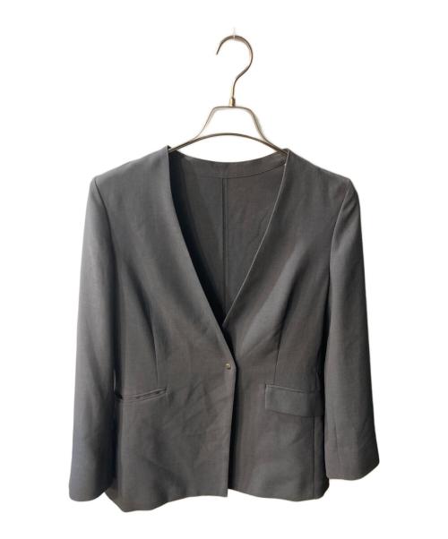 green label relaxing（グリーンレーベルリラクシング）green label relaxing (グリーンレーベルリラクシング) エアシカルノーラペルジャケット グレー サイズ:40の古着・服飾アイテム