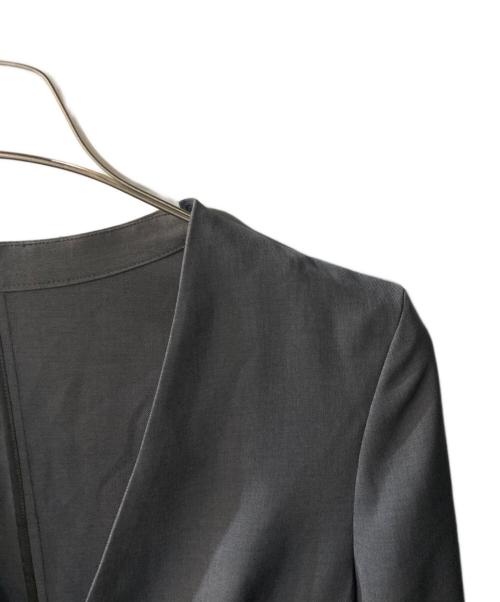 green label relaxing（グリーンレーベルリラクシング）green label relaxing (グリーンレーベルリラクシング) エアシカルノーラペルジャケット グレー サイズ:40の古着・服飾アイテム