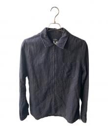 A.P.C.（アーペーセー）の古着「ジップシャツ」｜ネイビー