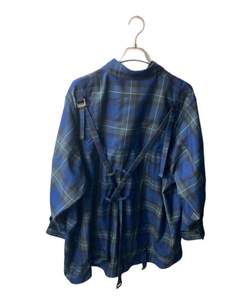 jieda（ジエダ）Jieda (ジエダ) TERTAN CHECK PARACHUTE SHIRT ブルー サイズ:2の古着・服飾アイテム