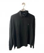 POLO RALPH LAURENポロ・ラルフローレン）の古着「ハーフジップスウェット」｜ブラック