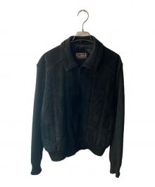 ALVINJOSEF（アルビンジョセフ）の古着「90ｓ スエードレザー ニットジャケット」｜ブラック