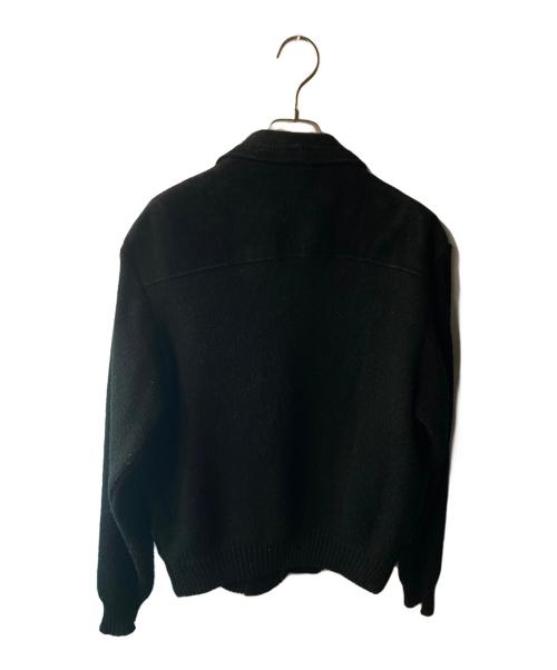 ALVINJOSEF（アルビンジョセフ）ALVINJOSEF (アルビンジョセフ) 90ｓ スエードレザー ニットジャケット ブラック サイズ:不明の古着・服飾アイテム