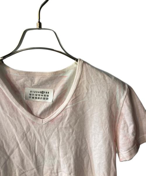 Maison Margiela（メゾンマルジェラ）Maison Margiela (メゾンマルジェラ) Vネックカットソー ピンク サイズ:Ｍの古着・服飾アイテム