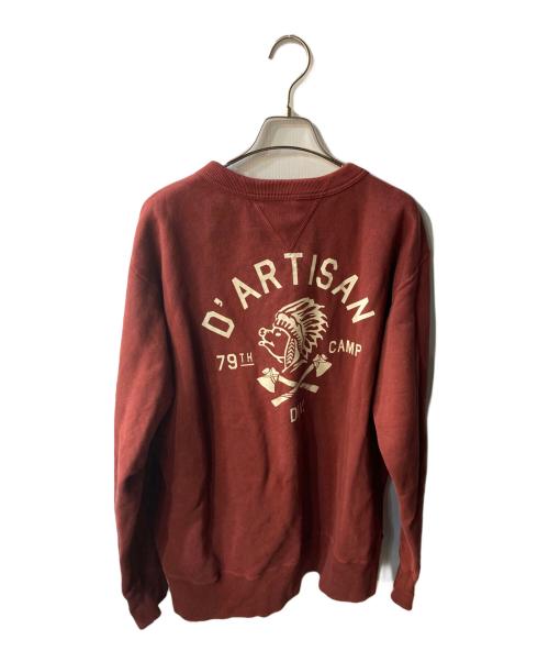 STUDIO D'ARTISAN（ステュディオダルチザン）STUDIO D'ARTISAN (ステュディオダルチザン) プリントスウェット ブラウン サイズ:XLの古着・服飾アイテム