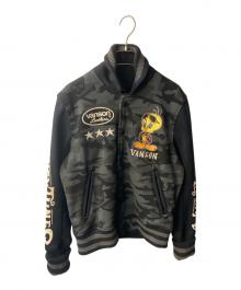 VANSON×LOONEY TUNES（バンソン×ルーニーチューンズ）の古着「スタジャン」｜ブラック