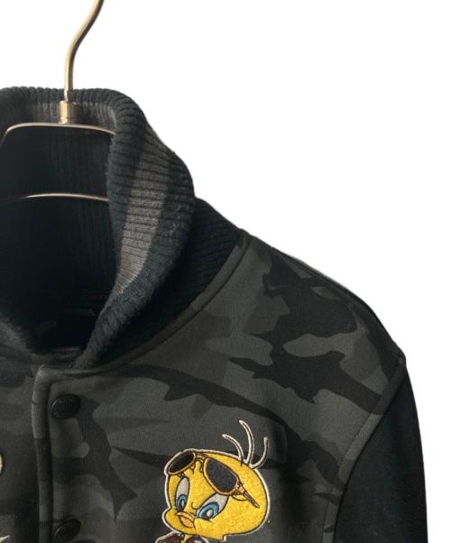 VANSON（バンソン）VANSON (バンソン) LOONEY TUNES (ルーニーチューンズ) スタジャン ブラック サイズ:Ｍの古着・服飾アイテム