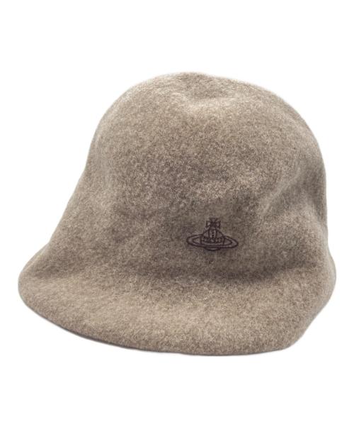 Vivienne Westwood（ヴィヴィアンウエストウッド）Vivienne Westwood (ヴィヴィアンウエストウッド) ウールハット ベージュ サイズ:S-Mの古着・服飾アイテム