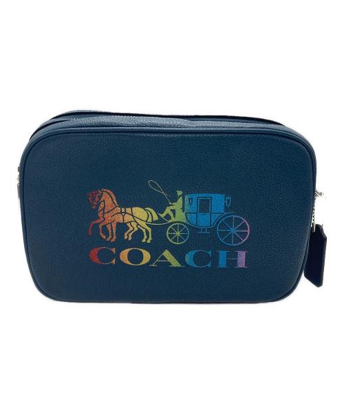 COACH（コーチ）COACH (コーチ) ロゴ ショルダーバッグ カーフ ネイビーの古着・服飾アイテム