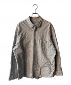 STEVEN ALANスティーブンアラン）の古着「SLOW OX CHECK REVERSE SEAM SHIRT」｜ネイビー