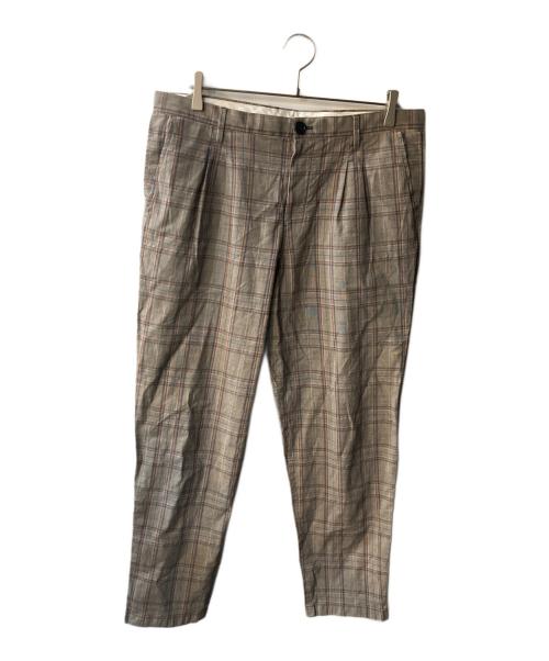 PS Paul Smith（ＰＳポールスミス）PS Paul Smith (ＰＳポールスミス) チェックパンツ ブラウン サイズ:XXLの古着・服飾アイテム