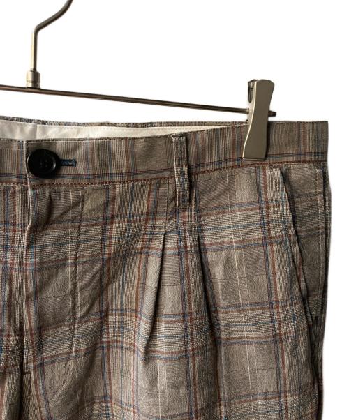 PS Paul Smith（ＰＳポールスミス）PS Paul Smith (ＰＳポールスミス) チェックパンツ ブラウン サイズ:XXLの古着・服飾アイテム