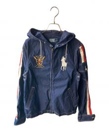 POLO RALPH LAUREN（ポロ・ラルフローレン）の古着「ビッグポニージップフーディー」｜ネイビー