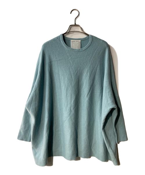 BEARDSLEY（ビアズリー）BEARDSLEY (ビアズリー) ビッグニットクルーショート ブルー サイズ:FREEの古着・服飾アイテム