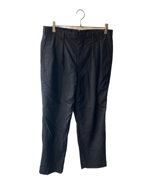 LE（エルイー）LE (エルイー) 2プリーツ トラウザーズ ブラック サイズ:Lの古着・服飾アイテム