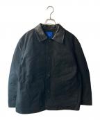 ZARA×AARON LEVINEザラ×アーロン レヴィン）の古着「コントラストレザーディテールジャケット」｜ブラック