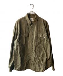 AVIREX（アヴィレックス）の古着「BASIC ARMY POPLIN L/S SHIRT」｜カーキ