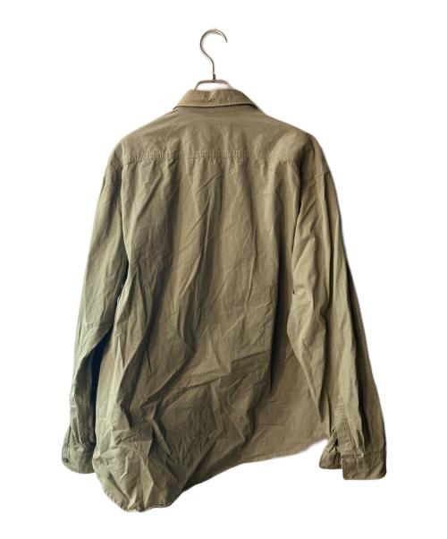 AVIREX（アヴィレックス）AVIREX (アヴィレックス) BASIC ARMY POPLIN L/S SHIRT カーキ サイズ:2XLの古着・服飾アイテム