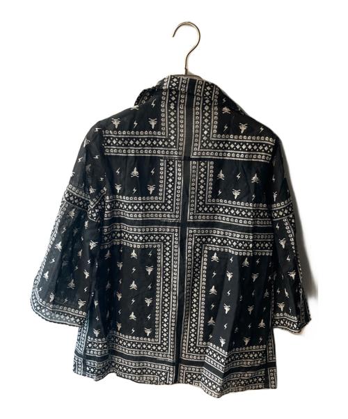 Hysteric Glamour（ヒステリックグラマー）Hysteric Glamour (ヒステリックグラマー) シルクバンダナ柄ハーフボタンシャツ ブラック サイズ:FREE 未使用品の古着・服飾アイテム