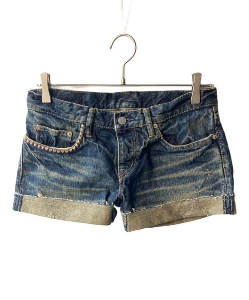 Hysteric Glamour（ヒステリックグラマー）Hysteric Glamour (ヒステリックグラマー) スタッズショートデニム インディゴ サイズ:Ｍの古着・服飾アイテム