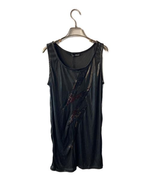 Hysteric Glamour（ヒステリックグラマー）Hysteric Glamour (ヒステリックグラマー) スパンコール装飾 シアーカットソー ブラック サイズ:FREE 未使用品の古着・服飾アイテム