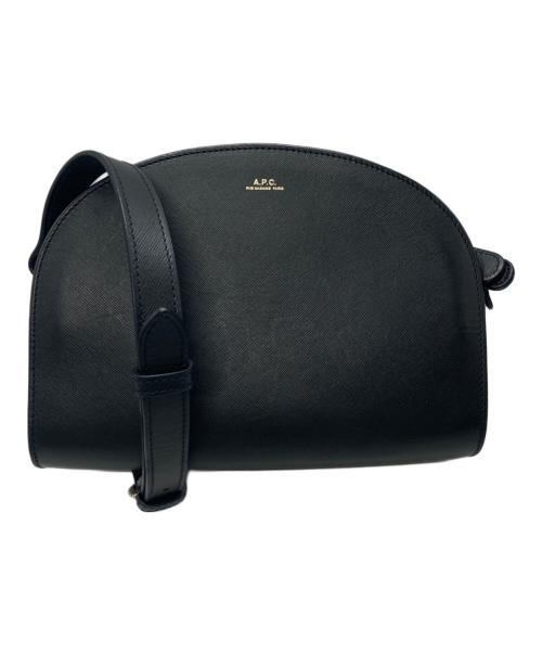 A.P.C.（アーペーセー）A.P.C. (アーペーセー) ハーフムーンショルダーバッグ ブラックの古着・服飾アイテム