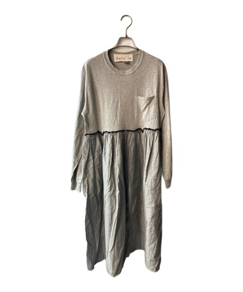 dahl'ia（ダリア）dahl'ia (ダリア) 切替ワンピース グレー サイズ:FREEの古着・服飾アイテム