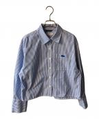 LACOSTEラコステ）の古着「ストライプクロップドシャツ」｜レッド