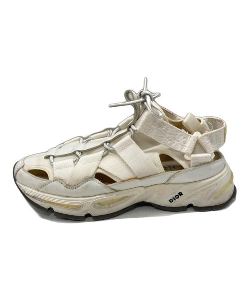 DIOR HOMME（ディオール オム）Dior Homme (ディオール オム) CD1 オブリーク サンダル ホワイト サイズ:41の古着・服飾アイテム
