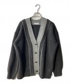 MAISON SPECIALメゾンスペシャル）の古着「Double Color Layered Knit Cardigan」｜グレー