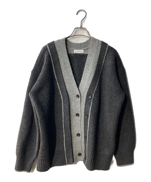 MAISON SPECIAL（メゾンスペシャル）MAISON SPECIAL (メゾンスペシャル) Double Color Layered Knit Cardigan グレー サイズ:FREEの古着・服飾アイテム