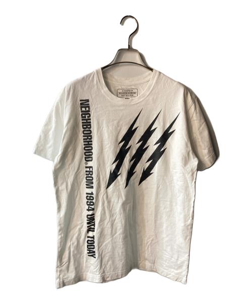 NEIGHBORHOOD（ネイバーフッド）NEIGHBORHOOD (ネイバーフッド) サンダーボルトロゴプリントTシャツ ホワイト サイズ:Ｍの古着・服飾アイテム