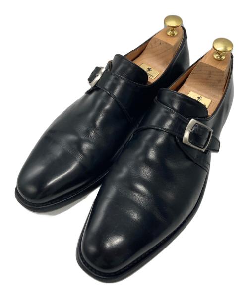 SCOTCH GRAIN（スコッチグレイン）SCOTCH GRAIN (スコッチグレイン) シングルモンクストラップシューズ ブラック サイズ:25.5㎝の古着・服飾アイテム
