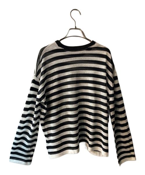 U by SPICK&SPAN（ユー バイ スピック＆スパン）U by SPICK&SPAN (ユー バイ スピック＆スパン) ボーダーオーバーニット ホワイト×ブラック サイズ:サイズ表記無の古着・服飾アイテム