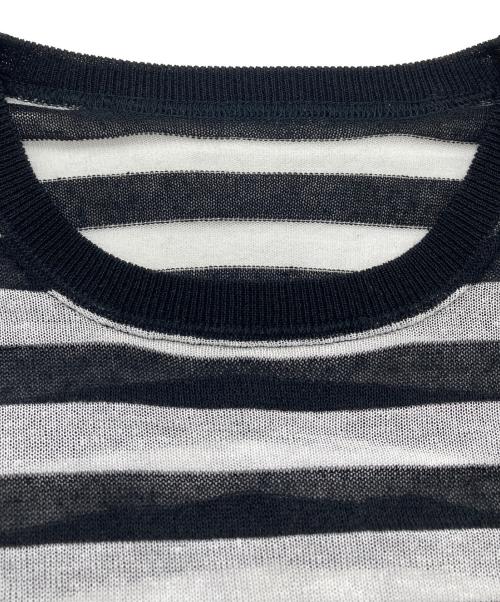 U by SPICK&SPAN（ユー バイ スピック＆スパン）U by SPICK&SPAN (ユー バイ スピック＆スパン) ボーダーオーバーニット ホワイト×ブラック サイズ:サイズ表記無の古着・服飾アイテム