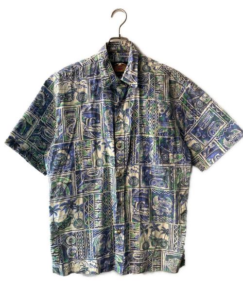 HARLEY-DAVIDSON（ハーレーダビッドソン）HARLEY-DAVIDSON (ハーレーダビッドソン) アロハシャツ ブルー サイズ:Ｍの古着・服飾アイテム