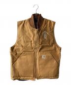 CarHarttカーハート）の古着「DUCK VEST ARCTIC QUILT LINED」｜ブラウン