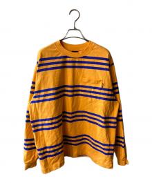 LQQK STUDIO（ルックスタジオ）の古着「RUGBY WEIGHT BORDER POCKET TEE」｜オレンジ