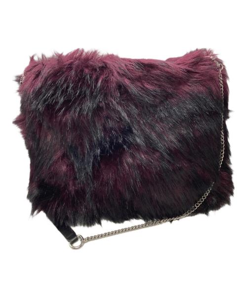 DIESEL（ディーゼル）DIESEL (ディーゼル) ファーショルダーバッグ パープルの古着・服飾アイテム